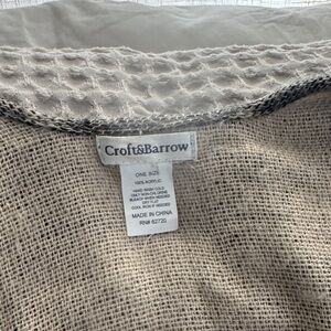 Croft & Barrow Cream Textured Knit Shawl